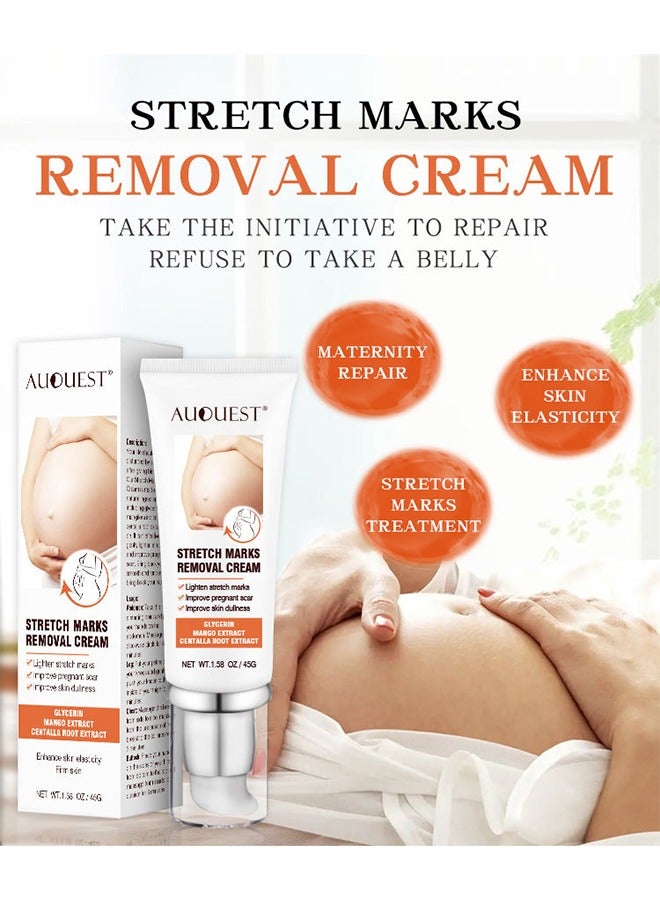 AuQuest Stretch Marks Removal Cream, Scar Removal Cream, Natural Plant Nutritional Glycerin Extract Formula, Stretch Mark Prevention, Old Scar Body Moisturizer - Image 5