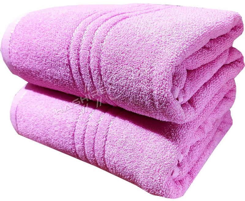 HASHIREX CRAFT Big Men Bath Towel for Man 100 Pure Cotton Full Size XXXL Man Towels Size 36x72 Inch 3x6 Feet Pink Color Set of 1 Towel - Image 3