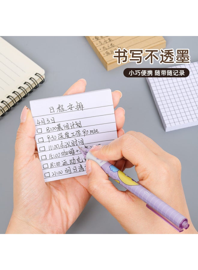 HELPS Creative Grid Post-it Sticky Tearable Notepad Student Office Label Portable Post-it Paper N Stickers - Image 3