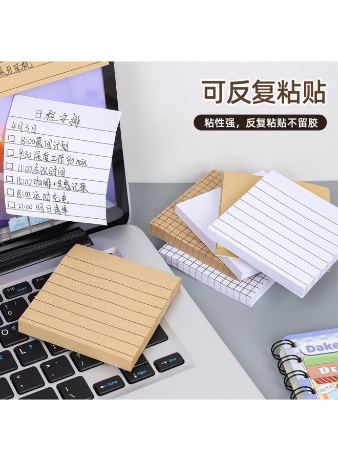HELPS Creative Grid Post-it Sticky Tearable Notepad Student Office Label Portable Post-it Paper N Stickers - Image 4