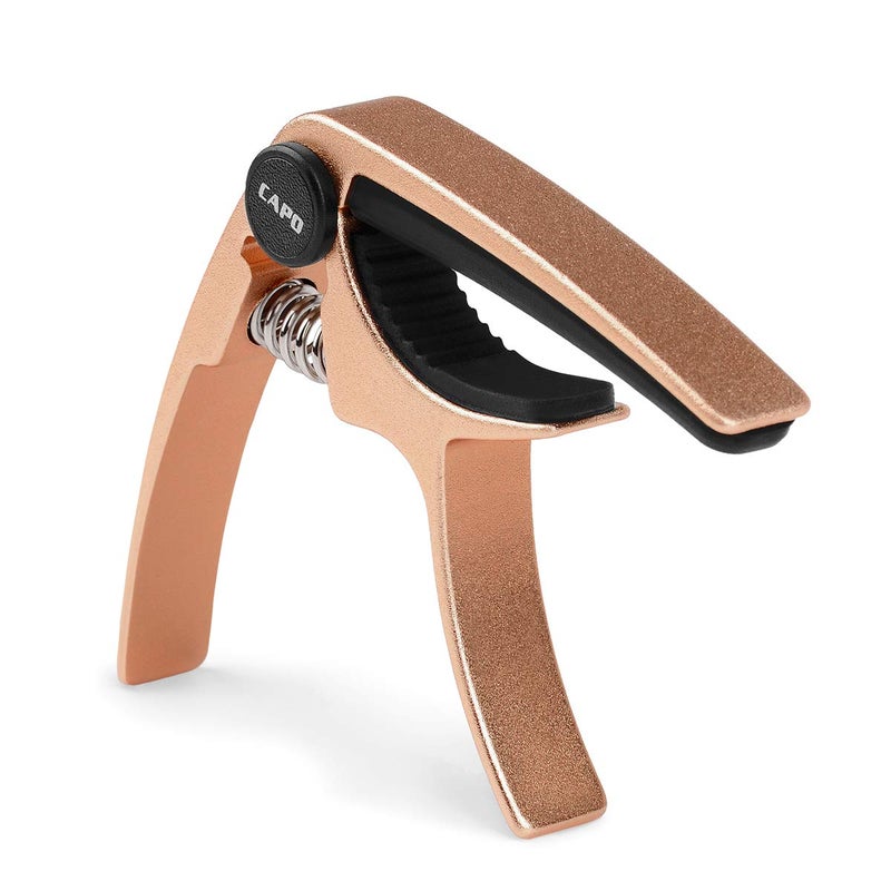 BestSounds Ukulele Capo, with 2 Felt Picks for Soprano and Concert Ukulele – Professional and Lightweight Mini Size Zinc Alloy 4 String Uke Kapo (Gold) - Image 4