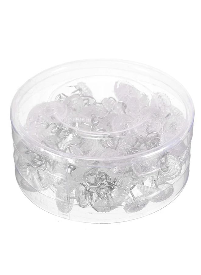 100pcs Clear Twist Pins for Upholstery Rust Resistant Nickel Plated Steel for Slipcovers Bed Skirts - Image 2