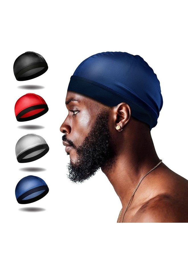 Selalu Elalu 4Pcs Wave Cap Silk Stocking Wave Caps For 360 Waves Good Compression Over Silky Durag For Men Large Size Stain Caps Suitable For Adult Wave  - Image 1