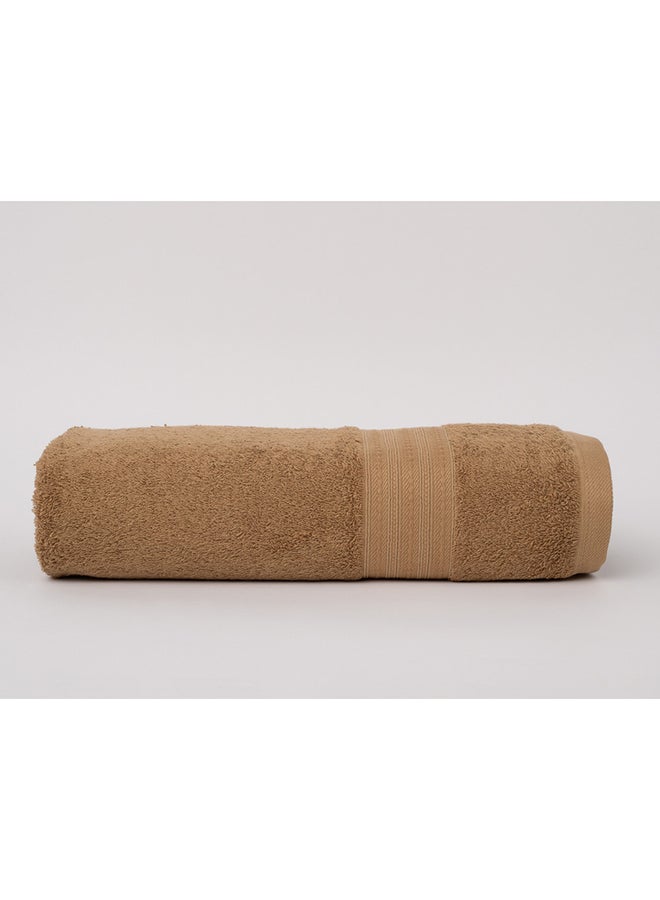 White Rose Towel Infinity 500 Gsm 100% Cotton Terry Fancy Border 1 Hand  80X160 CmSoft Touch Extra Absorbent-Camel  - Image 2