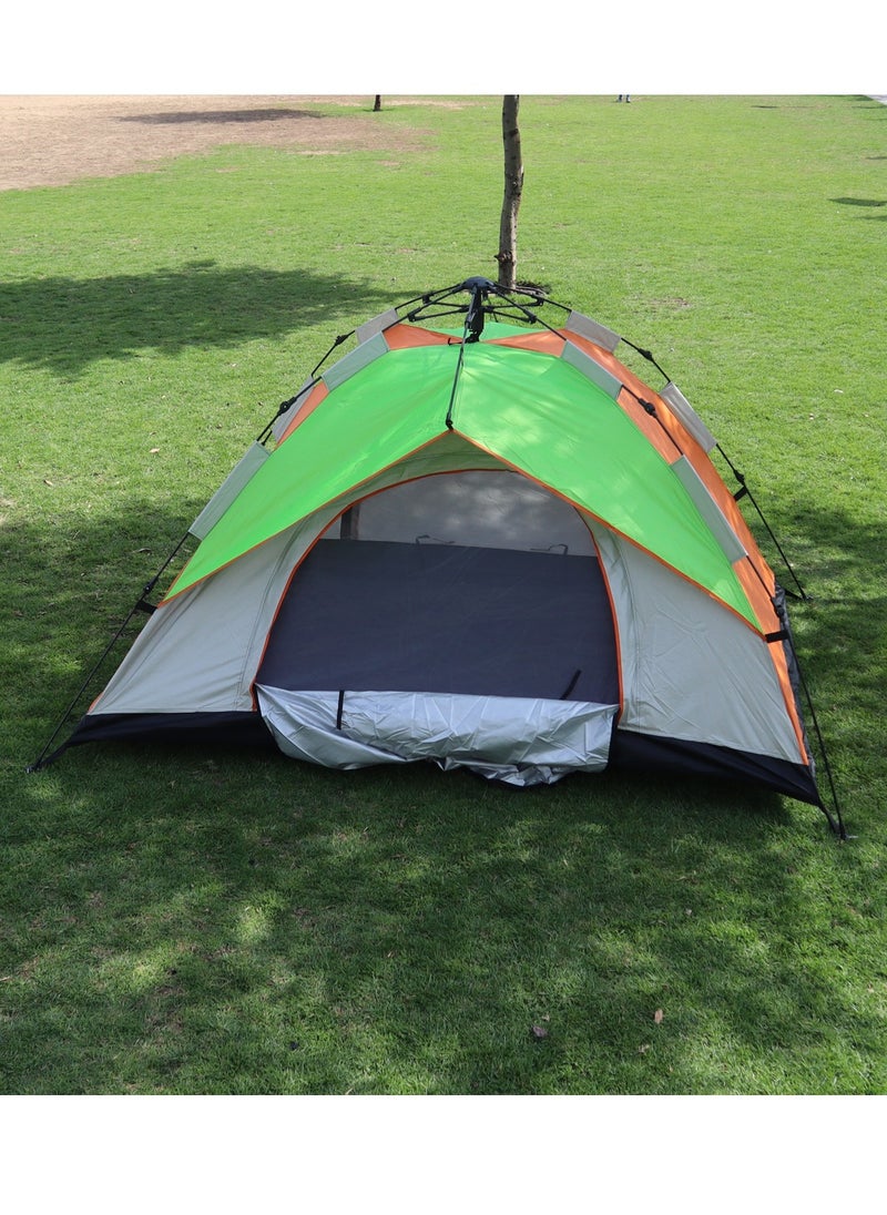 Yuwell - Camping Tent With Instant Setup 3 Person Waterproof Tent with WeatherTech Technology Double-Thick Fabric And Carry Bag, Sets Up In Few Minutes Automatic Tent For Outdoor 200X150X110CM Multicolor - Image 1