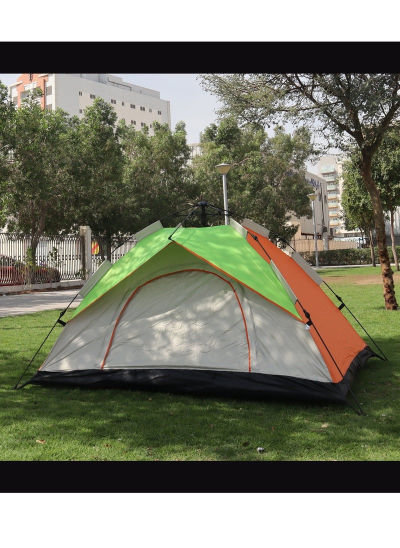 Yuwell - Camping Tent With Instant Setup 3 Person Waterproof Tent with WeatherTech Technology Double-Thick Fabric And Carry Bag, Sets Up In Few Minutes Automatic Tent For Outdoor 200X150X110CM Multicolor - Image 1