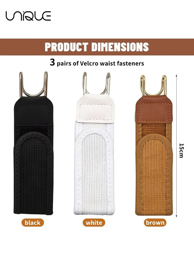 Unique 3 Pcs No Buckle Belts for Men Women, Adjustable Stretch Velcro Waist Belt, Unisex Side Fastening for Jeans, Trousers, Work, Casual & Outdoor Use - Image 2
