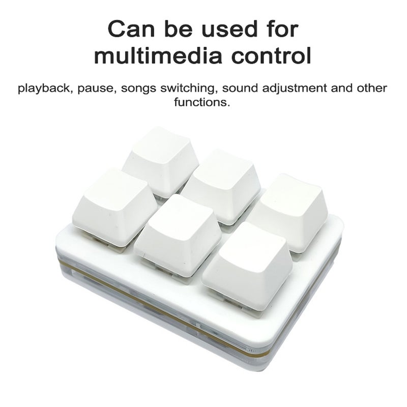 Portable Keyboard 6Keys Shortcut Keys Custom Keyboard USB PlugAndPlay Keyboard Keypad Mechanical Keyboard - Image 2