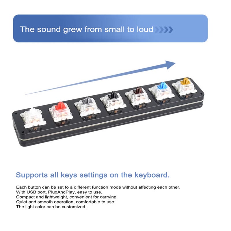 Portable Keyboard 6Keys Shortcut Keys Custom Keyboard USB PlugAndPlay Keyboard Keypad Mechanical Keyboard - Image 3
