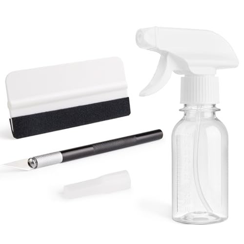 Kromapolis Window Tint Kit, 3 Pieces Window Film Installation Kit for Car & Glass, Complete Application Tool Kit Includes Felt Squeegee, Carving Knife, 100ML Spray Bottle - Image 1