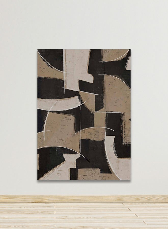 Marktna Canvas Wall Art For Wall Decoration Modern Design With A Hollow Golden Frame, Size 120x80cm One Piece - Image 1