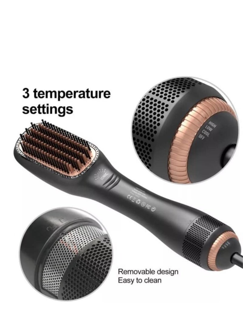 Denx - 1200 Watt Hair Dryer Brush Ceramic Dryer And Styler 2 In 1 Professional - Image 1