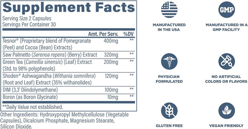 revive مكمل Revive MD DIM للرجال دعم توازن الهرمونات صحة البروستاتا مستويات التستوستيرون الصحية توازن الاستروجين مع أشواغاندا والشاي الأخضر 60 كبسولة نباتية - Image 5