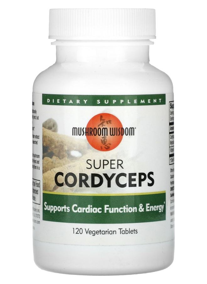 Mushroom Wisdom - Super Cordyceps 120 Vegetarian Tablets - Image 1