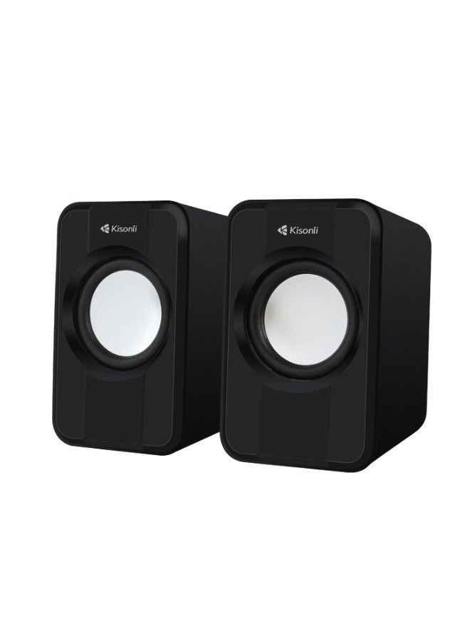 Kisonli S-444 audio speakers professional powered speakers pc small speaker volume control - Image 1