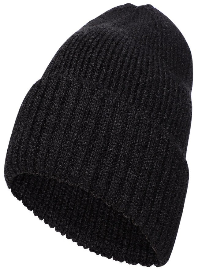 ACTLATI Kids Merino Wool Beanie Hat for Boys Girls Winter Classic Knit Beanies Unisex Cuffed Skull Ski Snow Caps Age 7-14 - Image 1