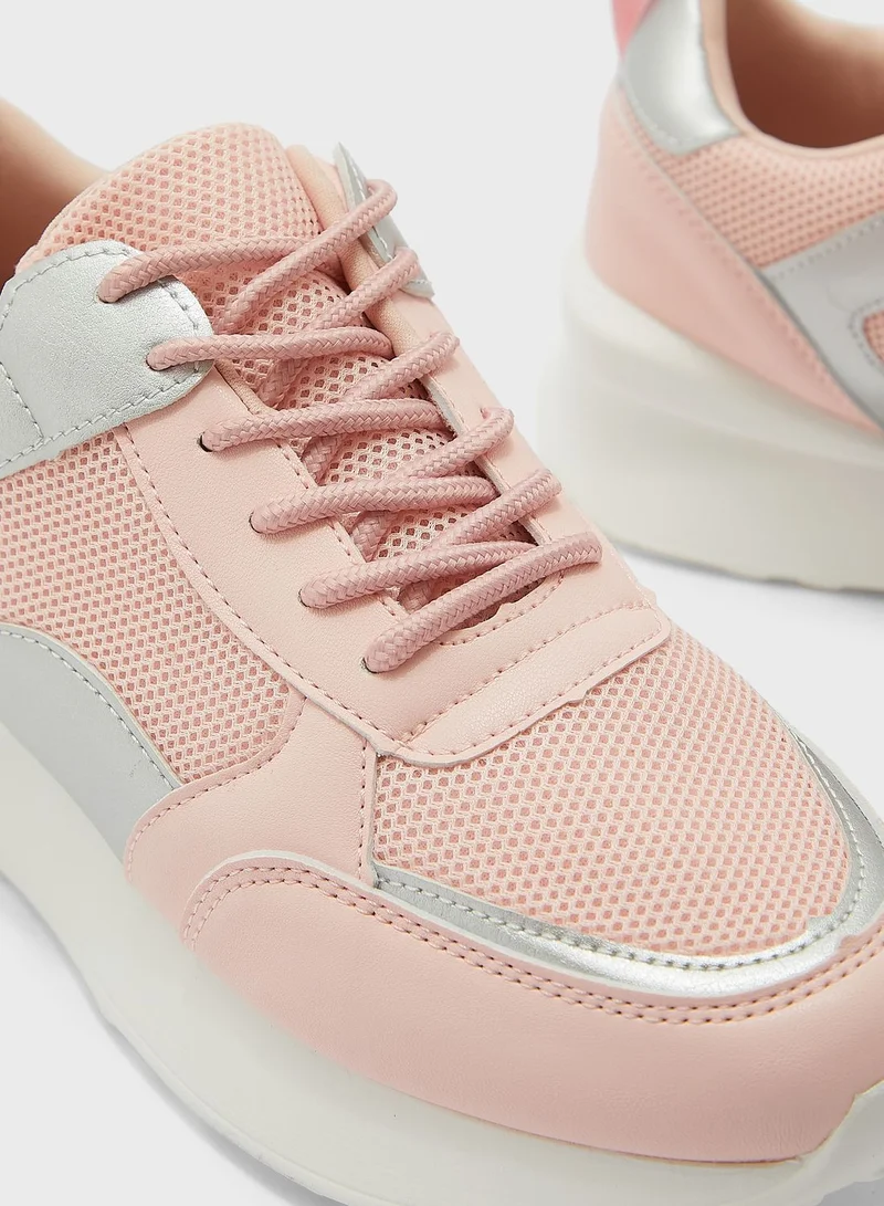 Ginger Metallic Patch Sneaker