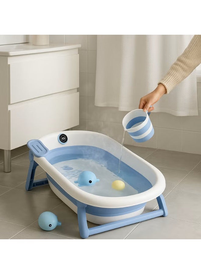 طقم استحمام أطفال 8 في 1 قابل للطي مع شاشة حرارة رقمية - Image 2