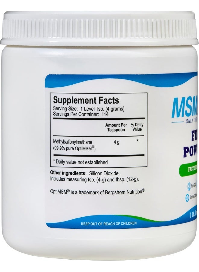 Kala Health Msmpure Fine Powder, Fast Dissolving Organic Sulfur Crystals, 99% Distilled Msm Supplement, 453 Grams - Image 3