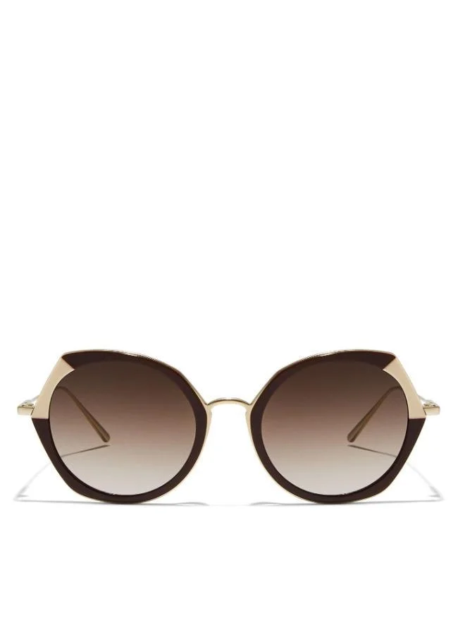 30Sundays MARAIS - La French Collection Women Brown Sunglasses - Frame Material: Metal + Acetate - Lens Color: Brown- Frame Color: Burgundy - Full Rim