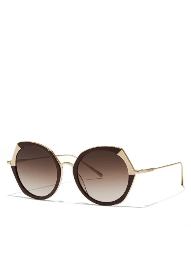 30Sundays MARAIS - La French Collection Women Brown Sunglasses - Frame Material: Metal + Acetate - Lens Color: Brown- Frame Color: Burgundy - Full Rim