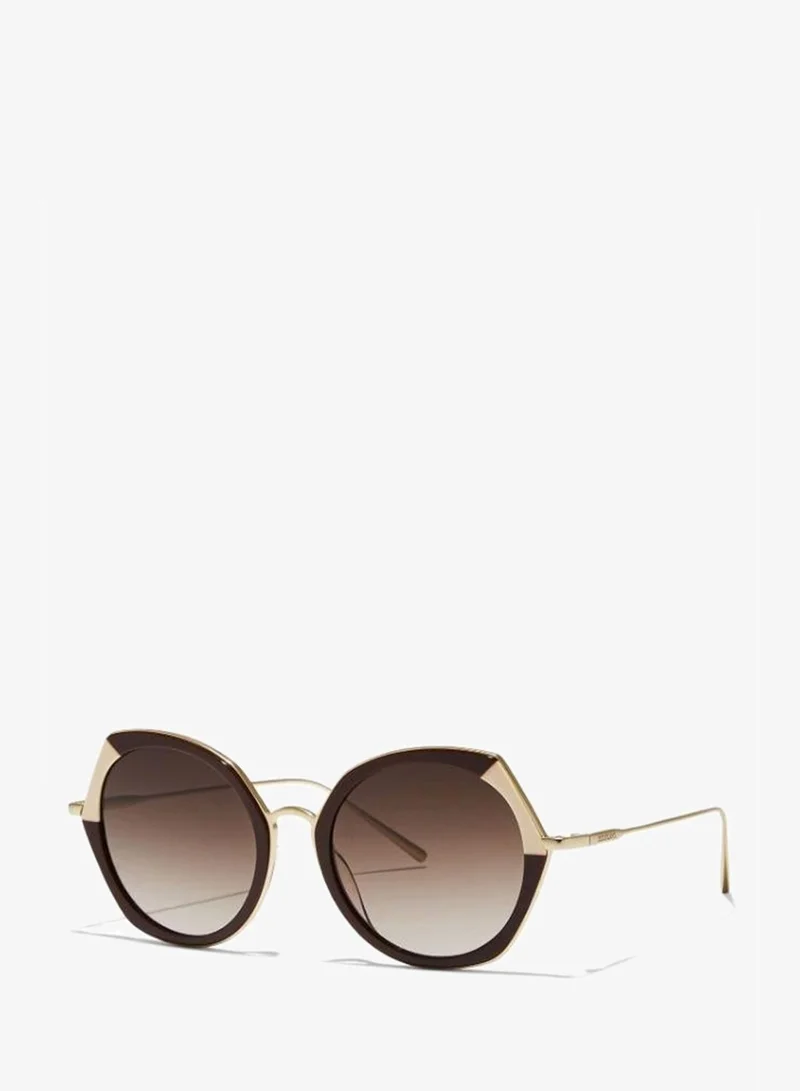 30sundays MARAIS - La French Collection Women Brown Sunglasses - Frame Material: Metal + Acetate - Lens Color: Brown- Frame Color: Burgundy - Full Rim