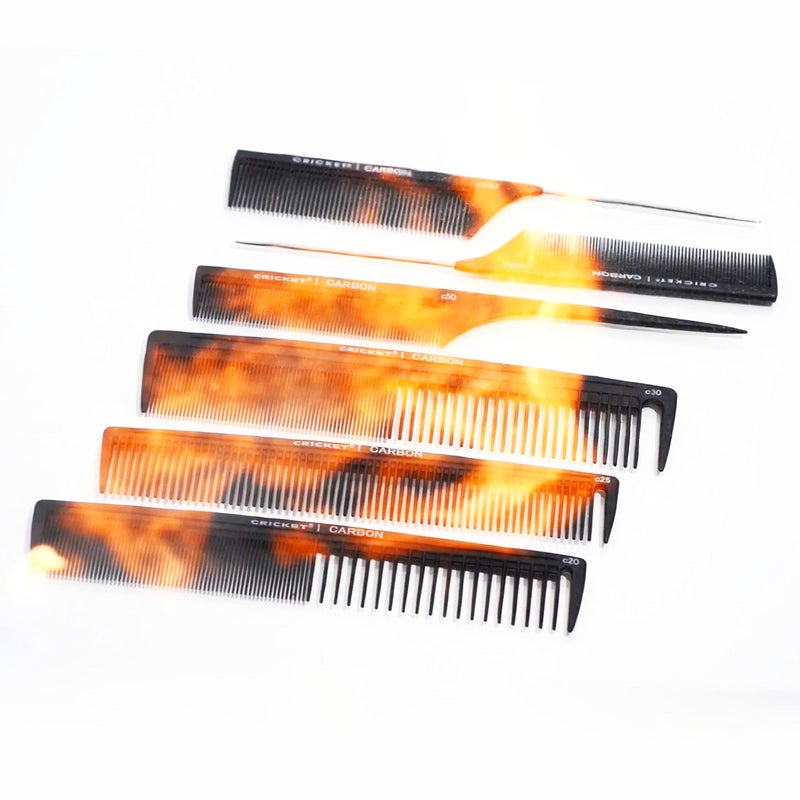 Cricket C30 Professional Hair Stylist Power Carbon Comb - Heat-Resistant, Anti-Static, Seamless Teeth for Detangling and Styling, Dual-Function Fine & Wide Tooth Design with Sectioning Pick - Black - Image 5