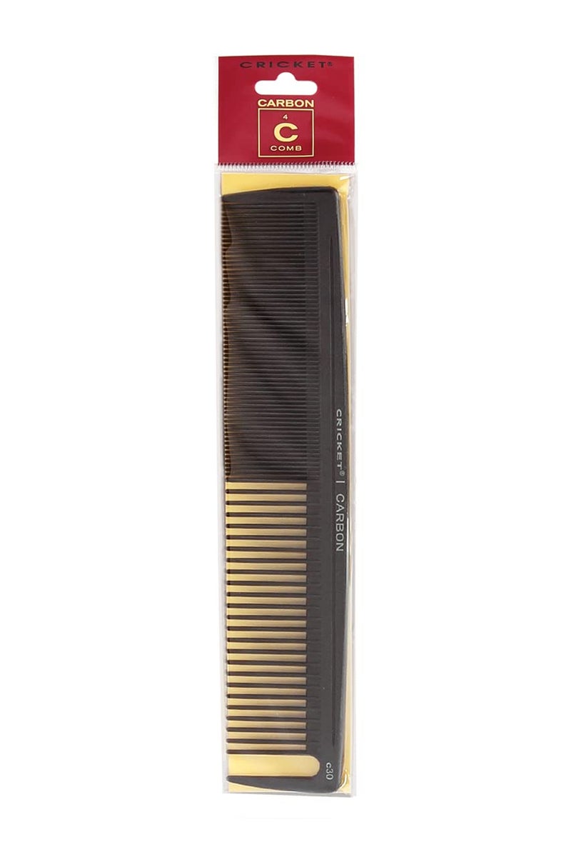 Cricket C30 Professional Hair Stylist Power Carbon Comb - Heat-Resistant, Anti-Static, Seamless Teeth for Detangling and Styling, Dual-Function Fine & Wide Tooth Design with Sectioning Pick - Black - Image 4