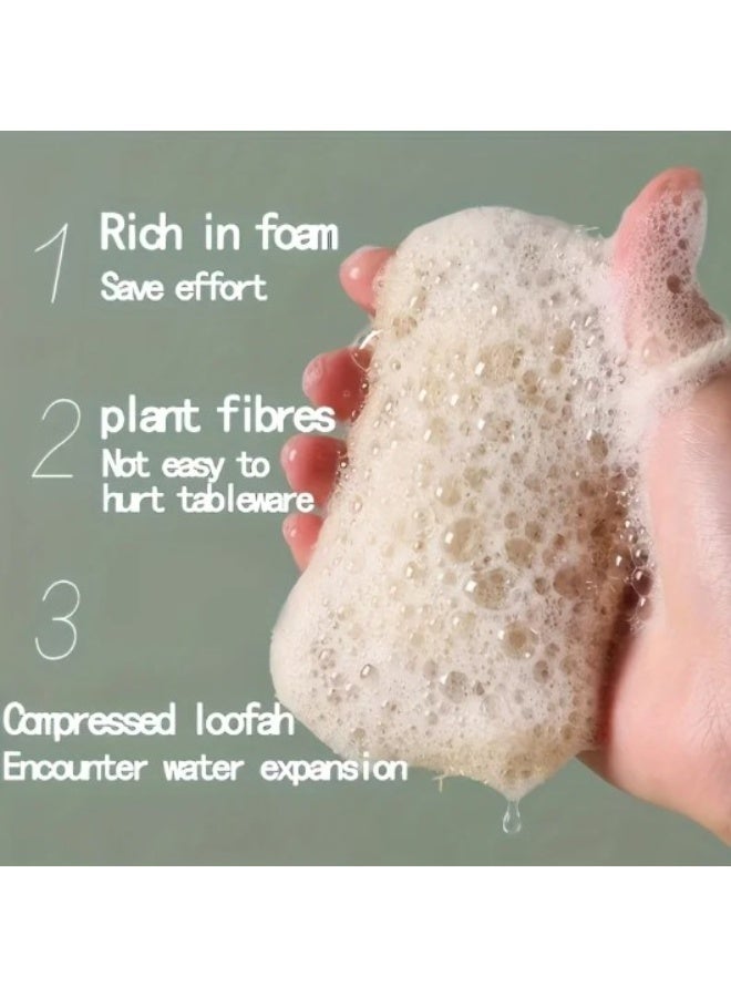 6pcs Natural Loofah Exfoliating Sponge | Multi-Purpose | Btah for Shower Scrubbing, Spa Beauty and Kithcen Cleaning (7*11cm) - Image 2