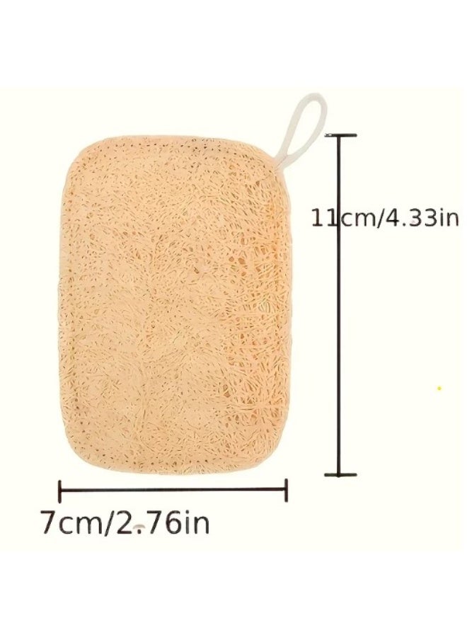6pcs Natural Loofah Exfoliating Sponge | Multi-Purpose | Btah for Shower Scrubbing, Spa Beauty and Kithcen Cleaning (7*11cm) - Image 5