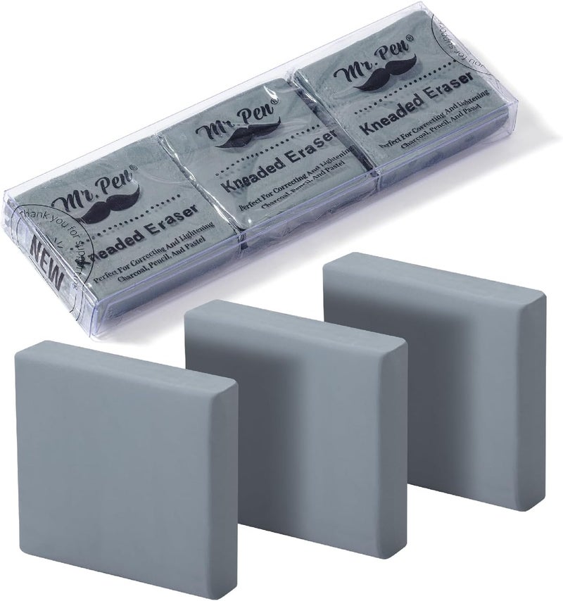 Mr. Pen- Kneaded Eraser, 18 Pack, Gray, Kneaded Erasers for Artists, Art Eraser, Kneadable Erasers, Moldable Eraser, Art Erasers for Drawing, Artist Eraser, - Image 1
