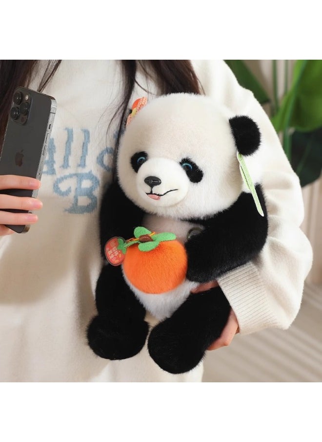 Art Velvet Workshop Little Panda Sweet Fruit Flower Plush Toy Giant Panda Backpack Doll Girls Gift-Color:Persimmon Ruyi-Height:Yi Rong Fang Sweet Fruit Hanhan Backpack [36cm]  - Image 5