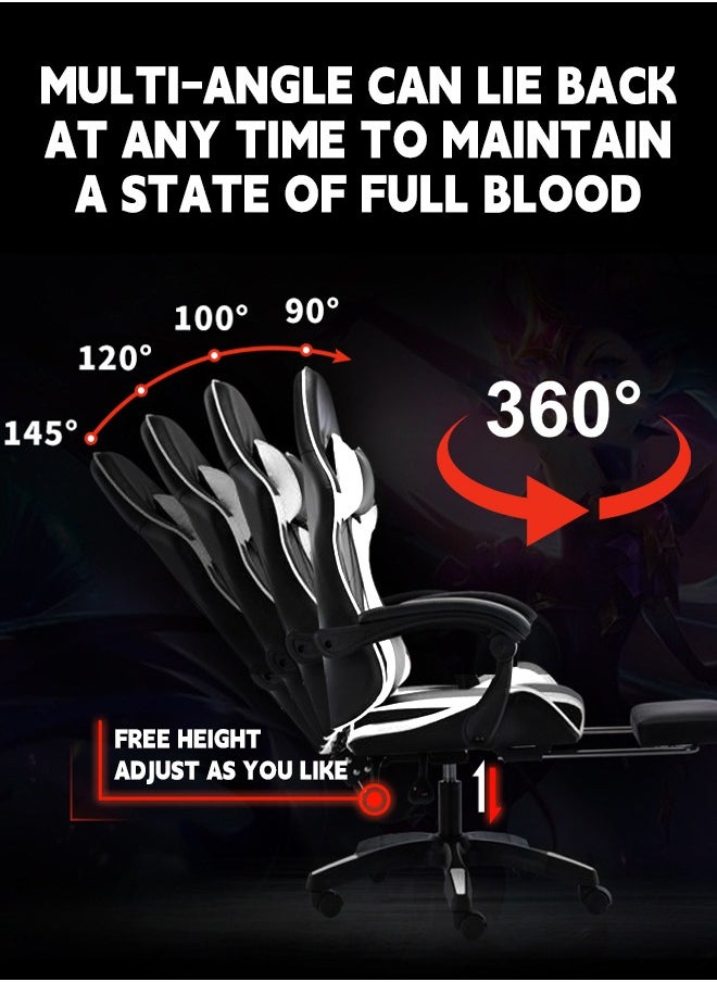 Esports Gaming Chair Ergonomic Swivel Rolling High Back Leather Chair Suitable for Office and Esports Gaming