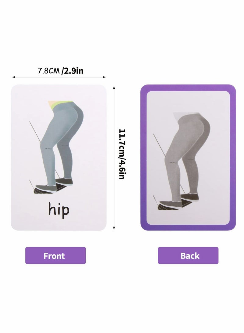 بطاقات فلاش للأطفال الصغار لتعلم أجزاء الجسم، 36 قطعة بطاقات محمولة للأطفال، ألعاب للأطفال الصغار في مرحلة ما قبل رياض الأطفال - Image 2