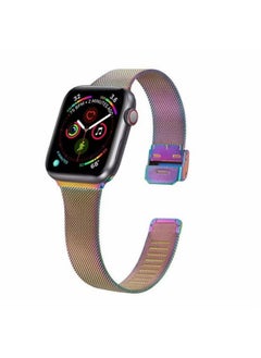 Replacement Strap For Apple Watch Series 7 41mm / 6 & SE & 5 & 4 40mm / 3 & 2 & 1 38mm Milanese Stainless Steel Watch Band Colour