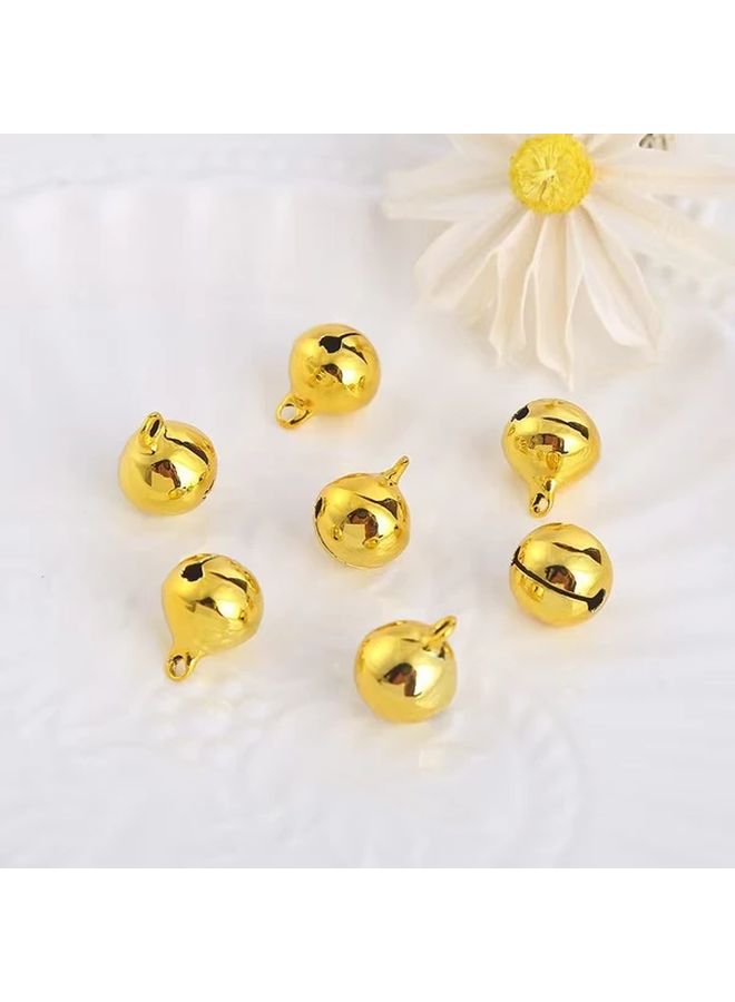 32 Pieces 0.71 inch Golden Christmas Water Drop Copper Bells with Clapper for Crafts Necklace Bracelet Pet Collar Musical Instrument Tree Ornament Gift Wrapping Decoration - Image 5