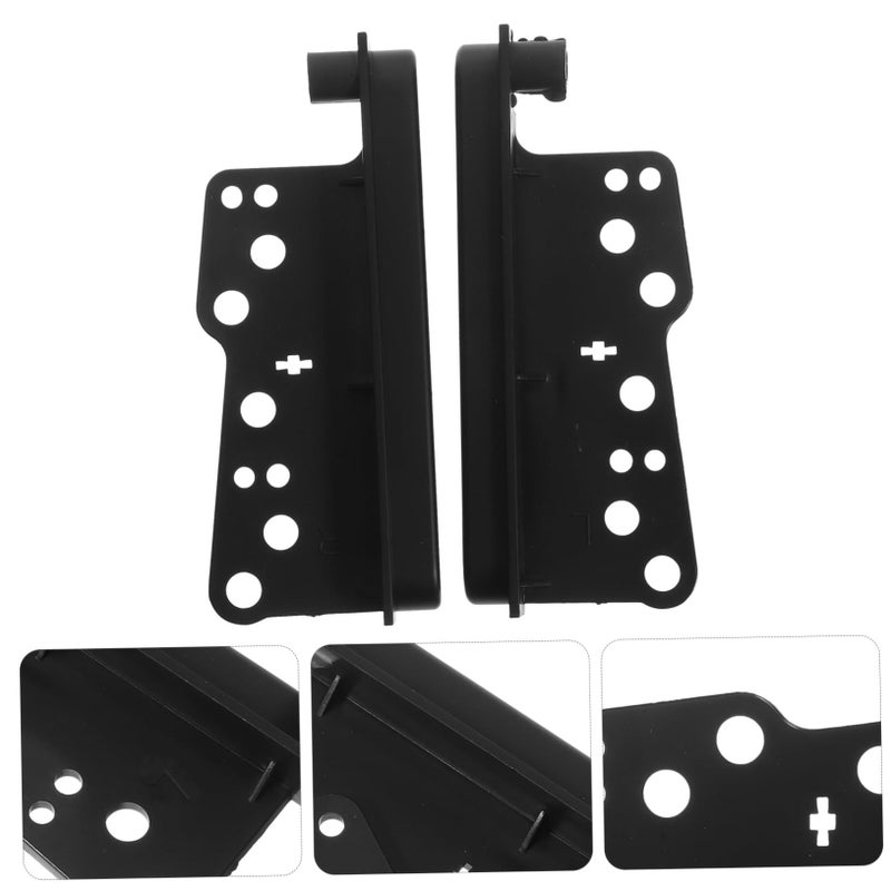 Car Radio Bracket Double Din Dash Install Kit Stereo Side Trims Trim Bezel Matte Black - Image 5