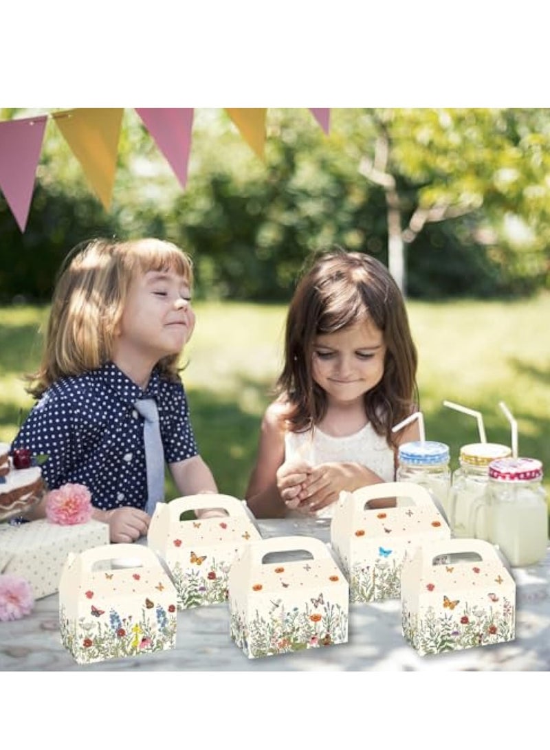 Zikra 24 Pack Wild Flora Party Favor Treat Boxes, Collapsible Gift Box, Graduation Candy Boxes, Watercolor Floral Print Party Goodie Candy Treat Present Boxes for Wedding Birthday Party Baby Shower Supplies - Image 4