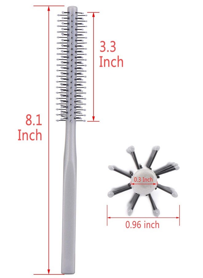 Perfehair PERFEHAIR Small Mini Plastic Round Hair Styling Brush with Nylon Bristle for Short Hair Blow Drying, 1 Inch Diameter Barrel  - Image 3