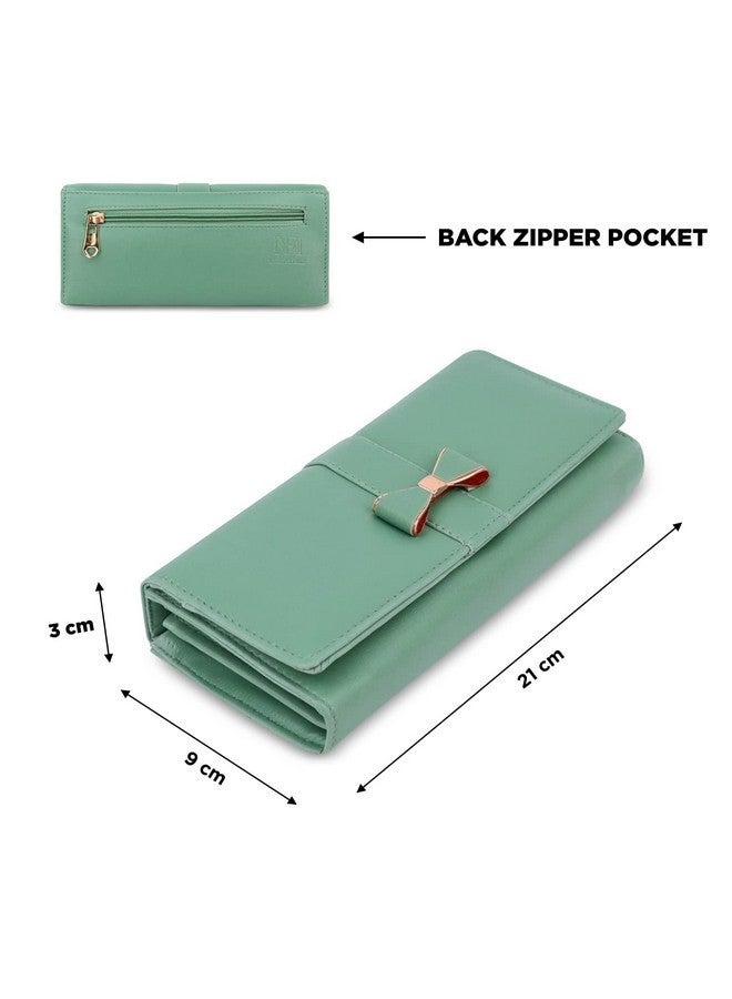 NFI essentials PU Women,s Wallet Stylish Clutch Wallets with Zipper Pocket Ladies Travel Purse Women Money Purse Multi Card Holders Long Wallets for Phone Purse - Image 4