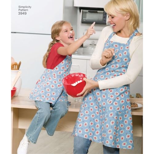 Simplicity Child and Adult Matching Apron Sewing Patterns, Sizes S-L - Image 2