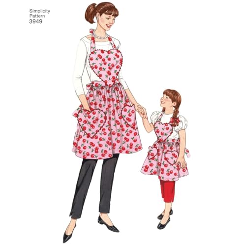 Simplicity Child and Adult Matching Apron Sewing Patterns, Sizes S-L - Image 4