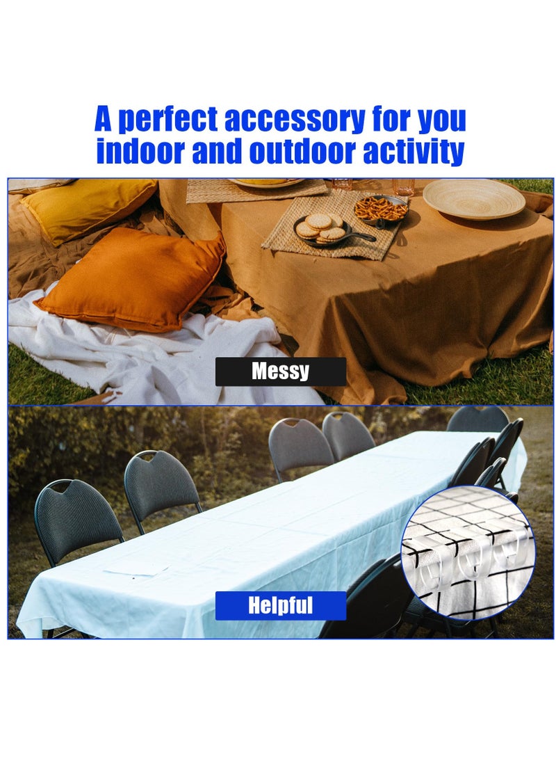 Excefore 30pcs Transparent Plastic Table Cloth Clips, Clear Tablecloth Clips Table Cloth Fixing Table Cloth Holder Clips Picnic Tablecloth Clamps for Indoor Outdoor Home Camping Picnic - Image 3