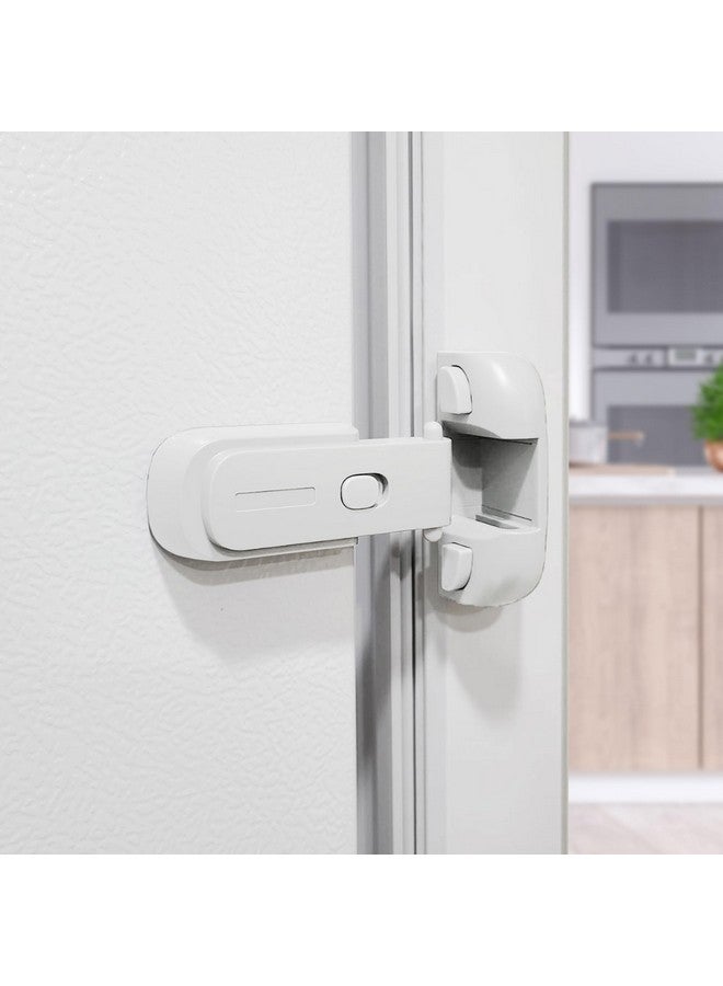 Moonybaby Baby Safety Freezer Door Latches to Keep Closed, Also for Fridge Lock for Kids, 1 Pack, White - Image 1