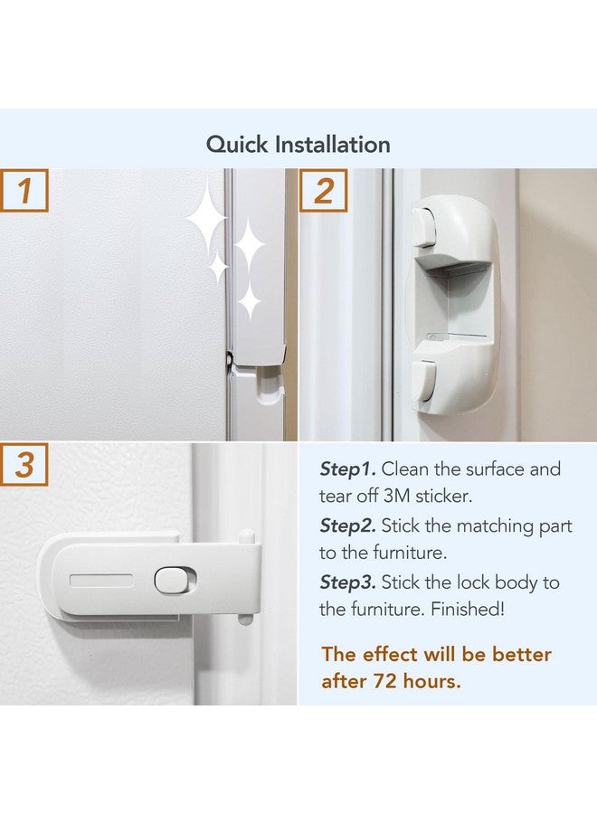 Moonybaby Baby Safety Freezer Door Latches to Keep Closed, Also for Fridge Lock for Kids, 1 Pack, White - Image 3