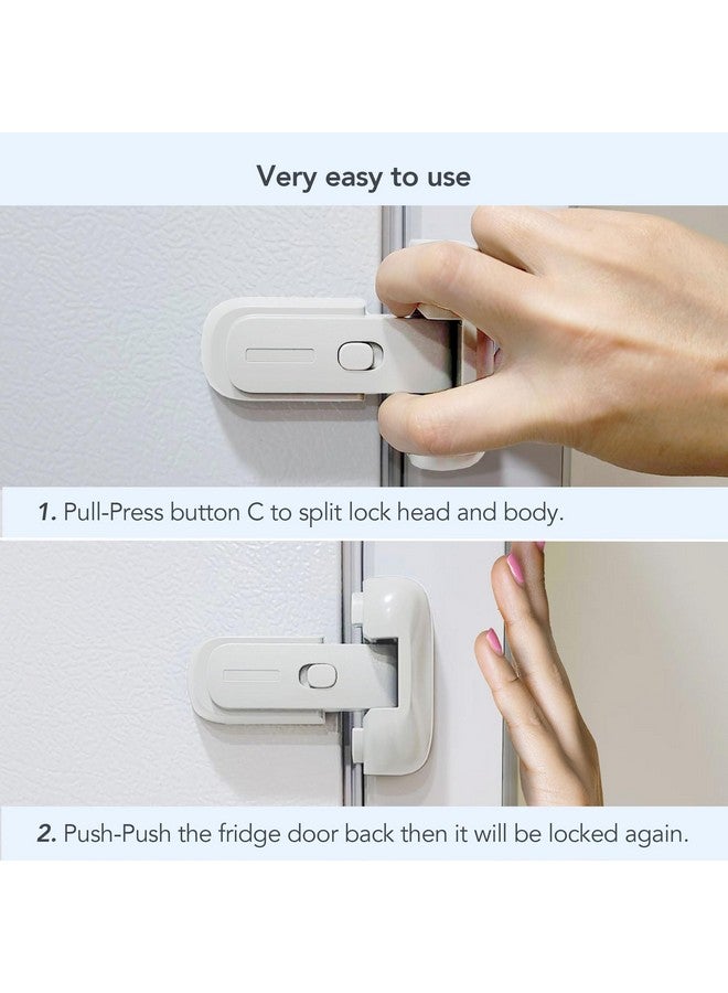 Moonybaby Baby Safety Freezer Door Latches to Keep Closed, Also for Fridge Lock for Kids, 1 Pack, White - Image 4