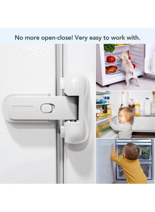 Moonybaby Baby Safety Freezer Door Latches to Keep Closed, Also for Fridge Lock for Kids, 1 Pack, White - Image 2