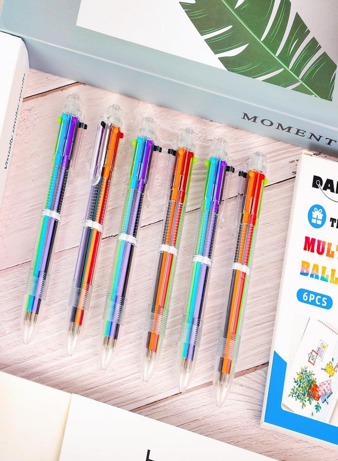 DAIKOYE Ballpoint Pens 6 PCS 0.5mm 6-in-1 Multicolor Ballpoint Pens Birthday Party Favors Gifts - Image 3