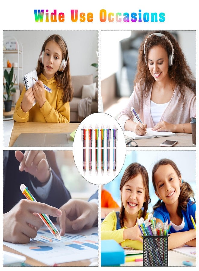 DAIKOYE Ballpoint Pens 6 PCS 0.5mm 6-in-1 Multicolor Ballpoint Pens Birthday Party Favors Gifts - Image 4