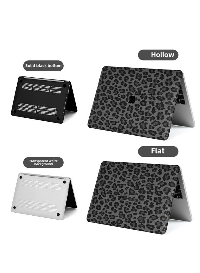 Leopard Macbook Protective Shell For Apple Notebook M4pro Apple Air Protective Case-Color:V8-9168-1 Black Gray-Applicable Models:Flat M2air13.6(a2681/a3113)  - Image 3